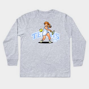 Tennis - Hit'm hard Kids Long Sleeve T-Shirt